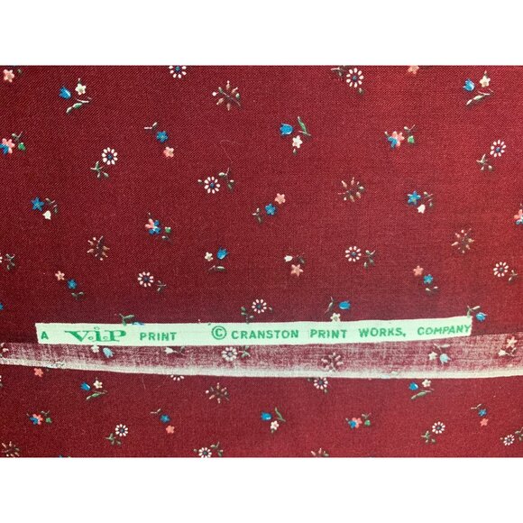 Vintage Cranston Print Works Co. VIP Floral Cotton Fabric 18" x 22" Fat Quarter - Picture 4 of 4